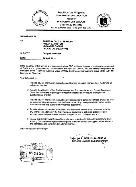 DM NO. 14, S. 2022 – DESIGNATION OF AUTHORIZED .